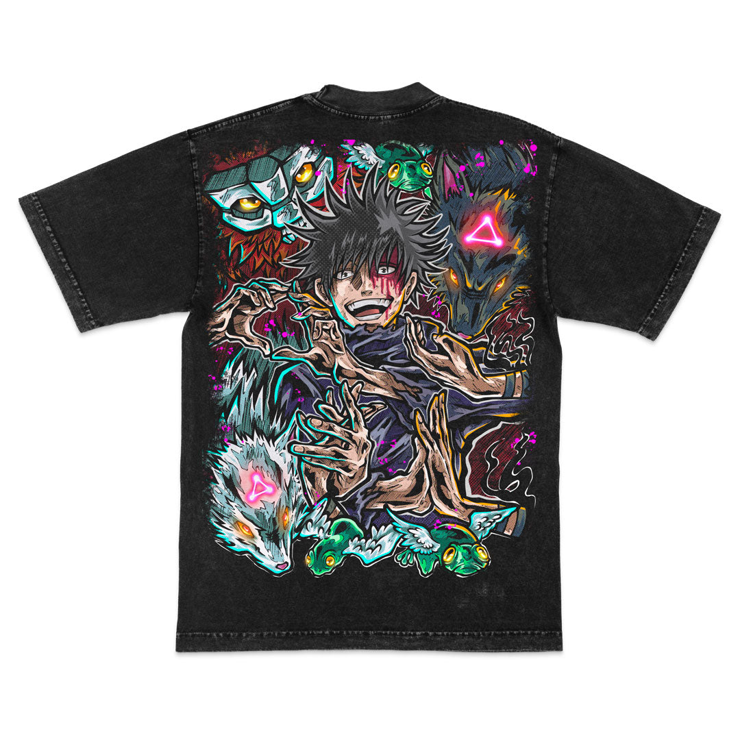 Skikigami Shaman Heavyweight Mineral Wash Tee - Black