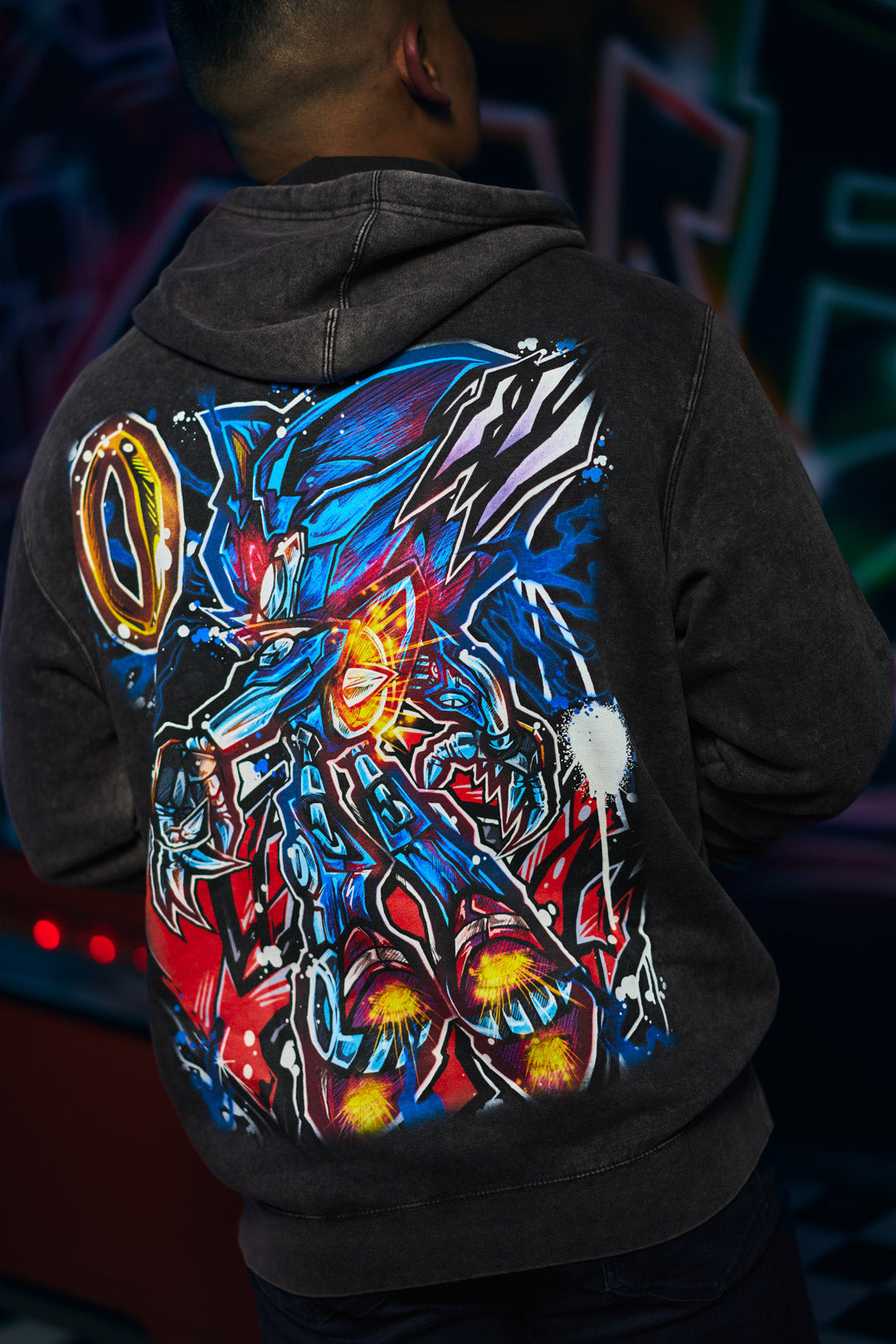 Metal Overdrive Mineral Wash Hoodie - Black