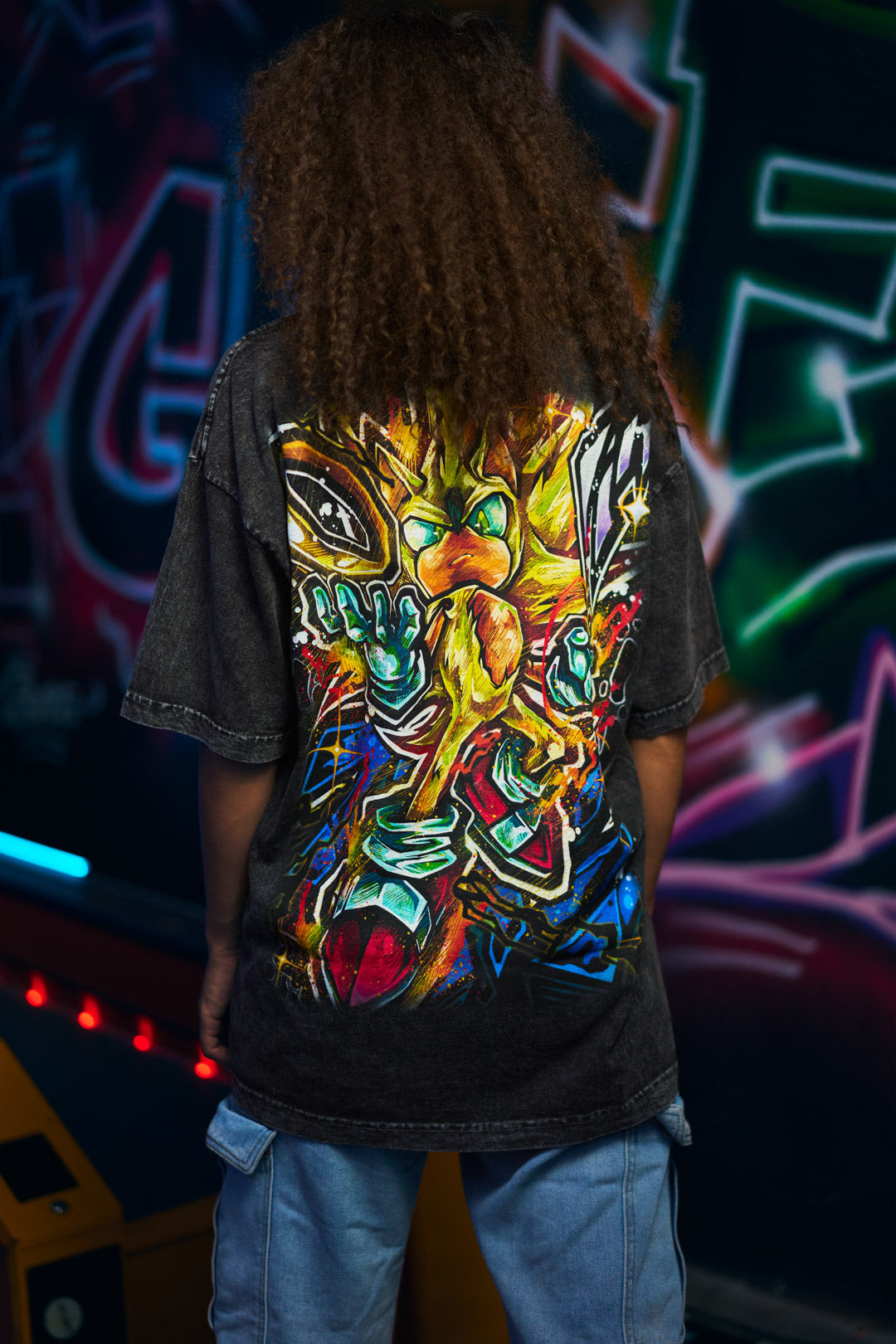 Golden Velocity Mineral Wash Tee - Black