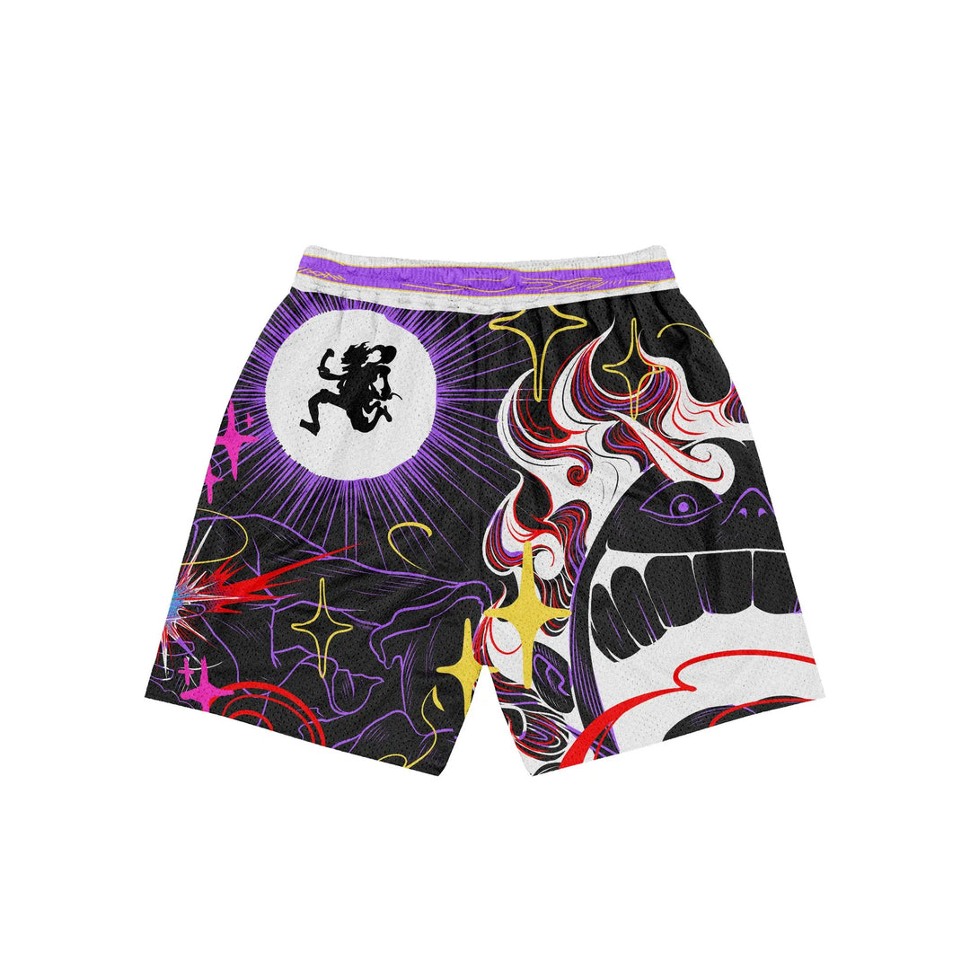 Uncrowned King Mesh Shorts - Black