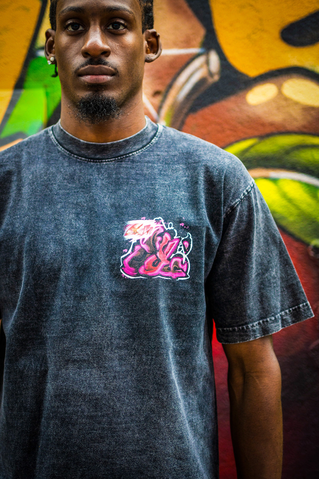 Malevolent Rose Heavyweight Mineral Wash Tee - Black