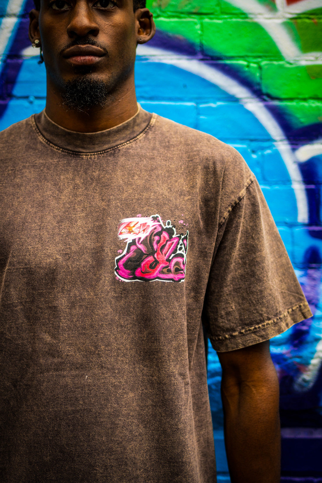 Malevolent Rose Heavyweight Mineral Wash Tee - Cocoa