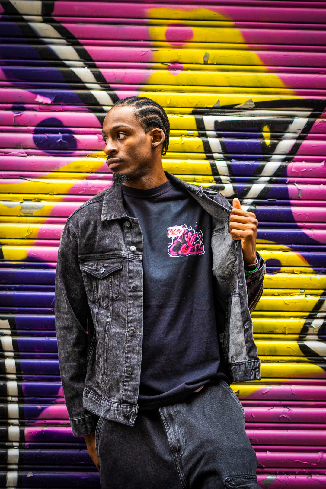 Malevolent Rose Denim Jacket - Black