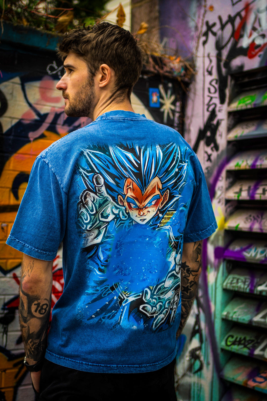 Galactic Ascension Heavyweight Mineral Wash Tee - Indigo