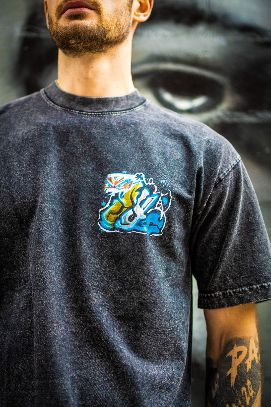 Galactic Ascension Heavyweight Mineral Wash Tee - Black