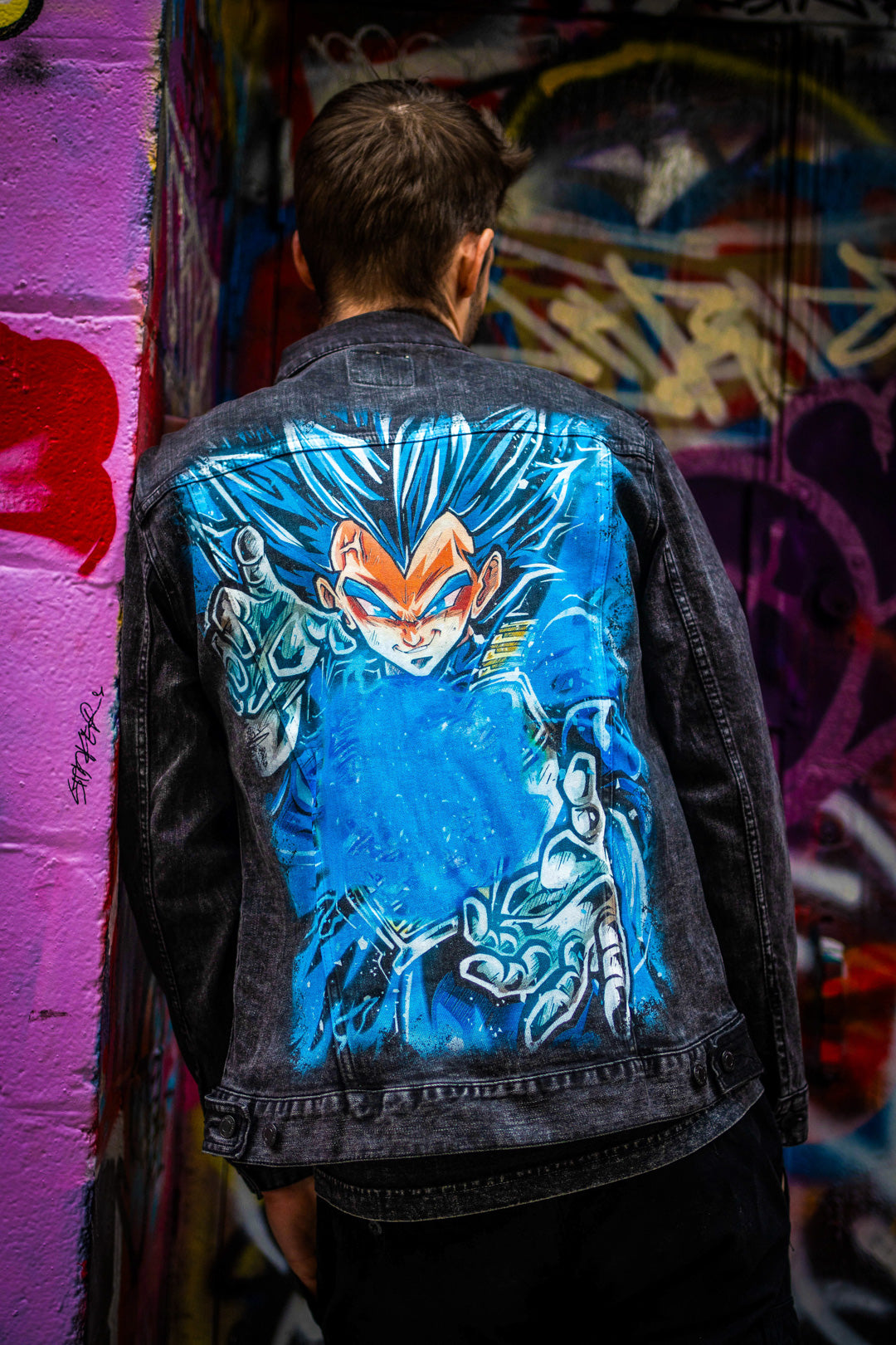 Galactic Ascension Denim Jacket - Black