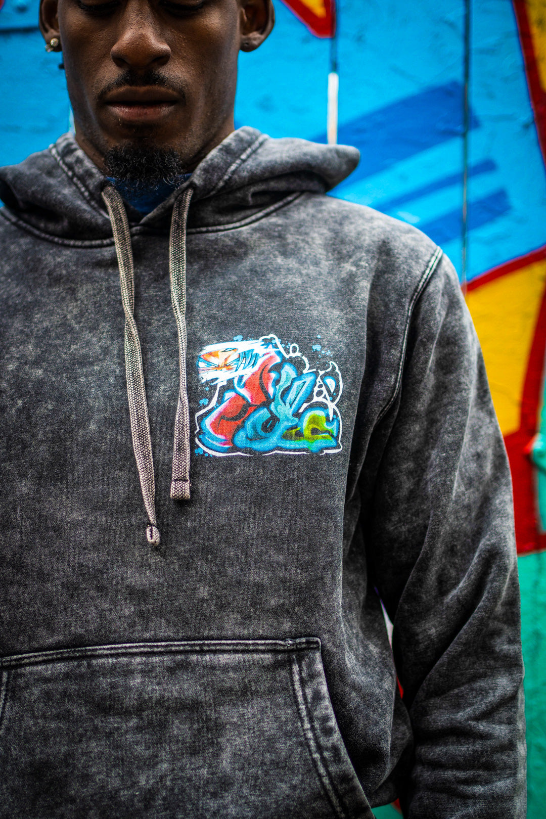 Blade of Hope Mineral Wash Hoodie - Black