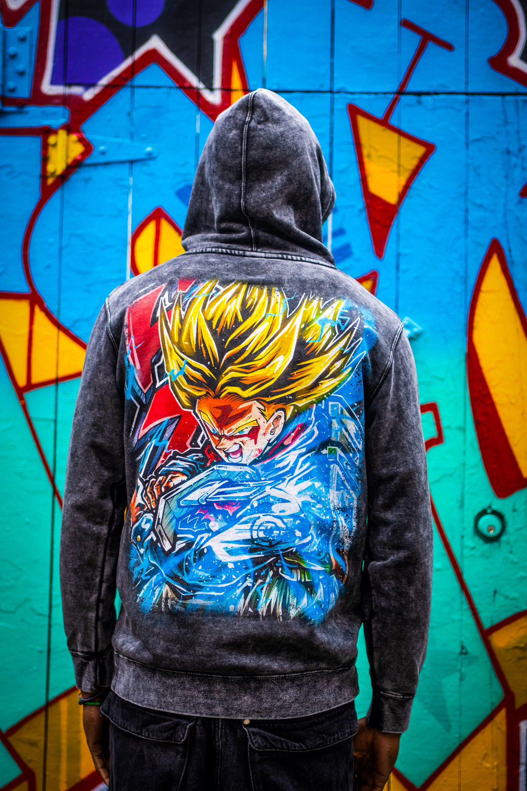 Blade of Hope Mineral Wash Hoodie - Black
