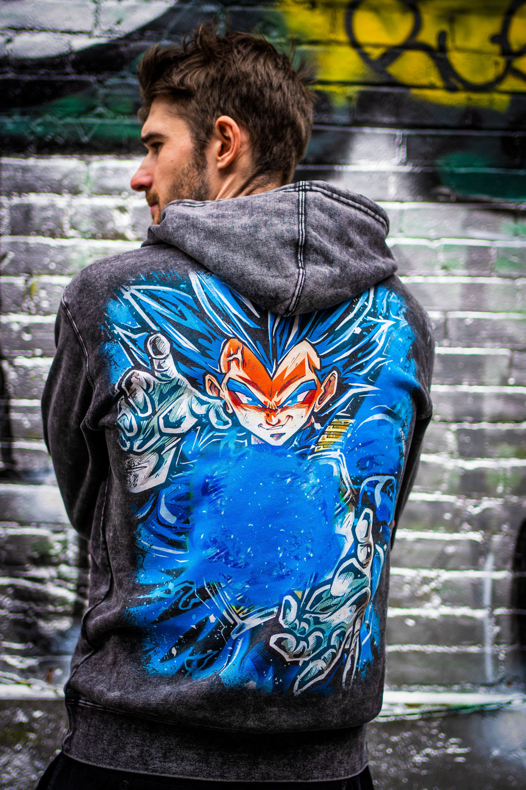 Galactic Ascension Mineral Wash Hoodie - Black