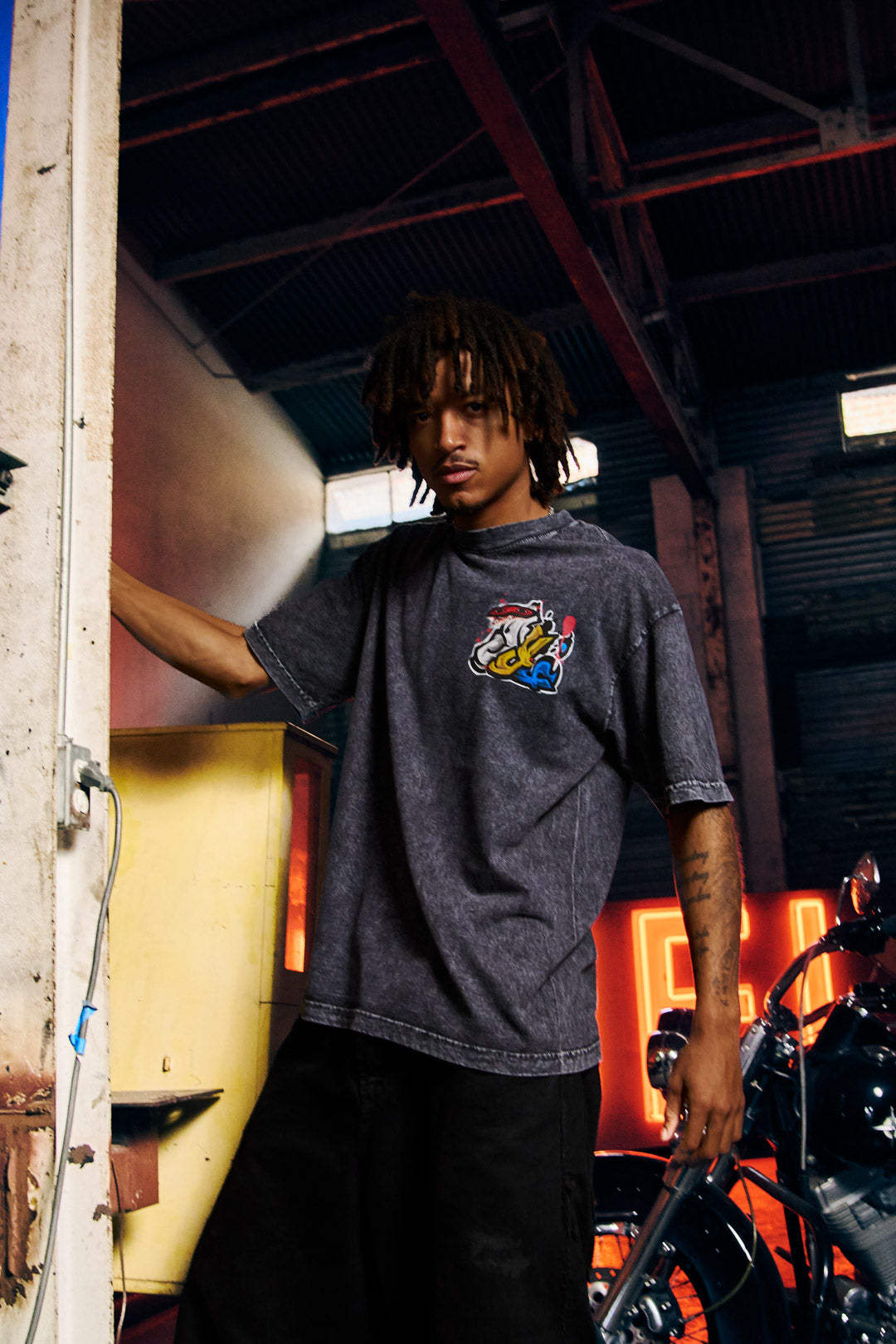Spirit Sensei Heavyweight Mineral Wash Tee - Black