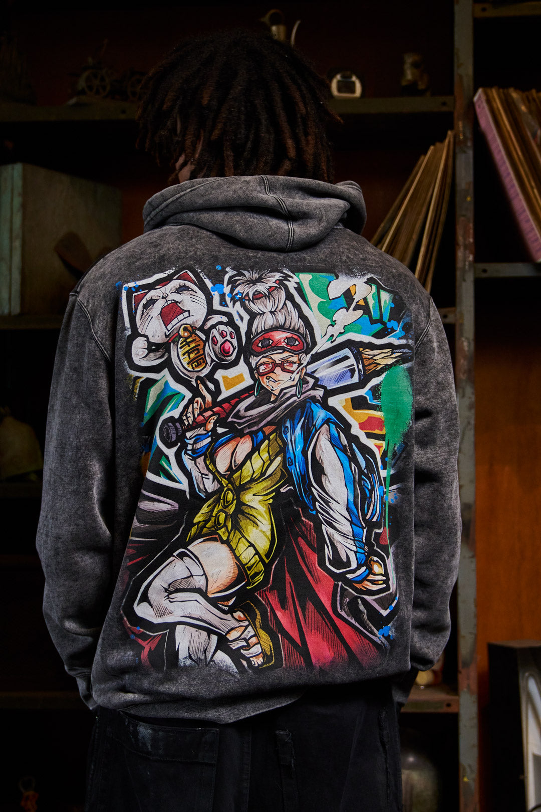 Spirit Sensei Mineral Wash Hoodie - Black