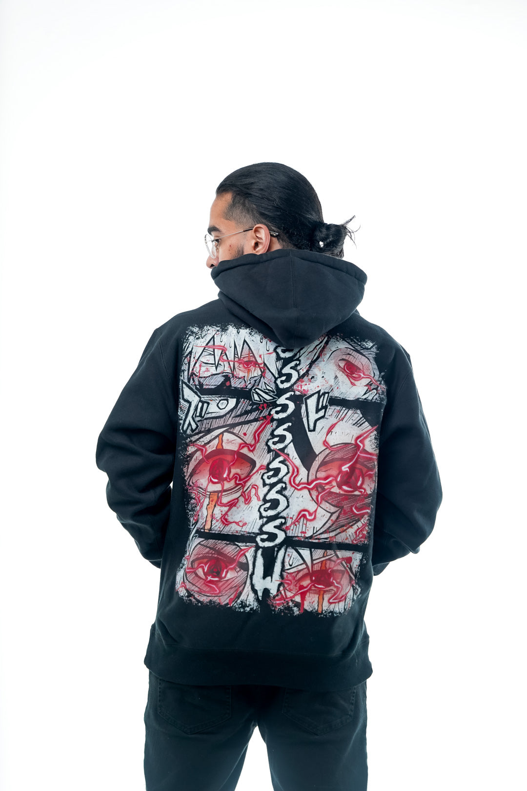 Mirrored Malice Heavyweight Hoodie - Black