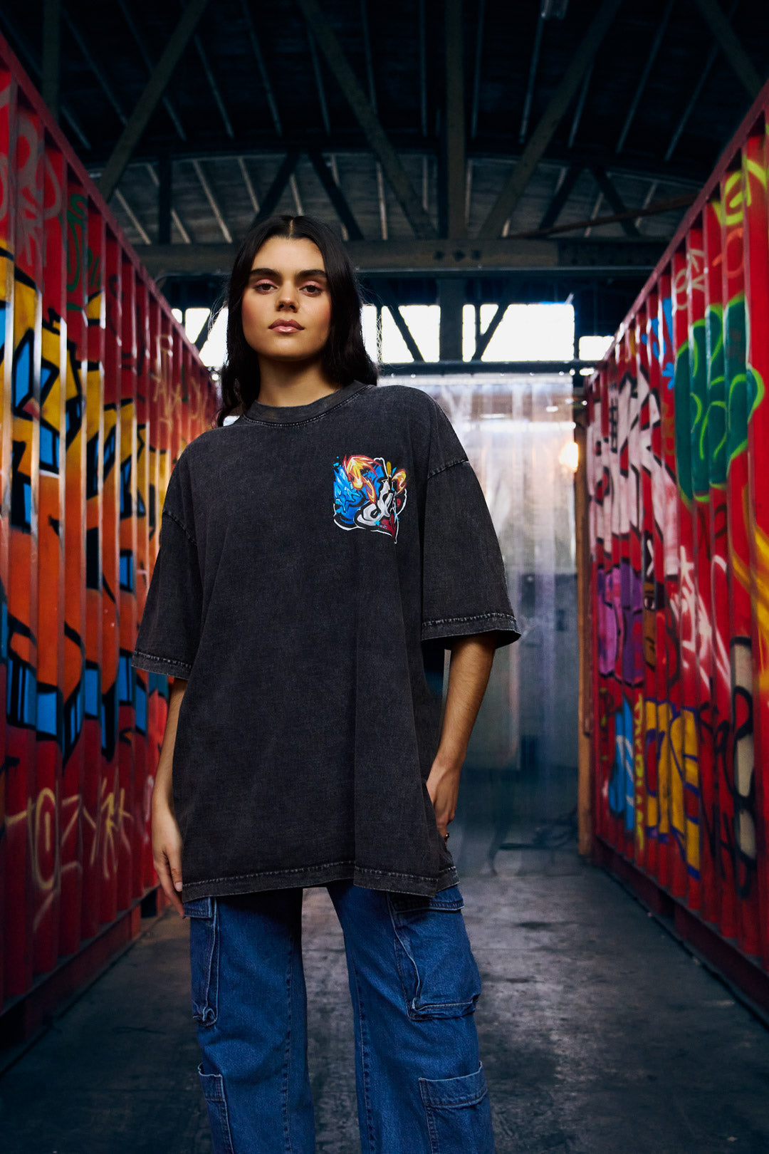 Duality Heavyweight Mineral Wash Tee - Black