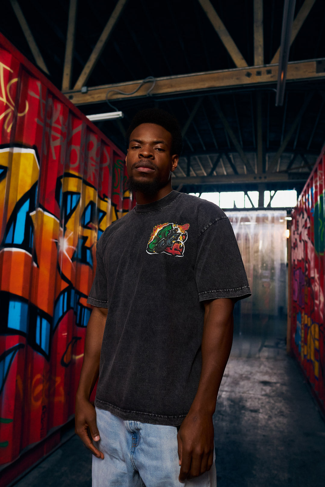 Ground Zero Heavyweight Mineral Wash Tee - Black