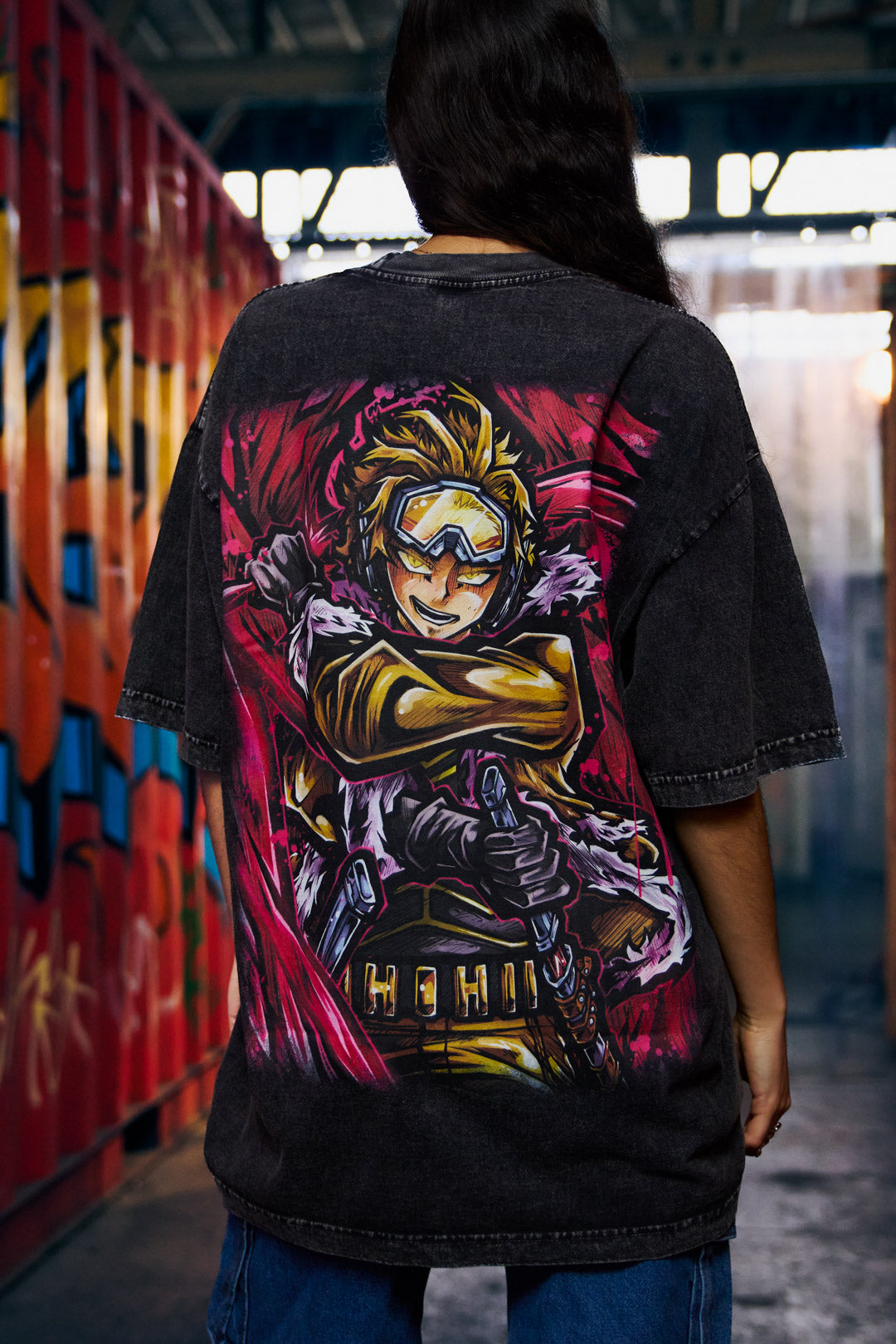 Silent Wings Heavyweight Mineral Wash Tee - Black