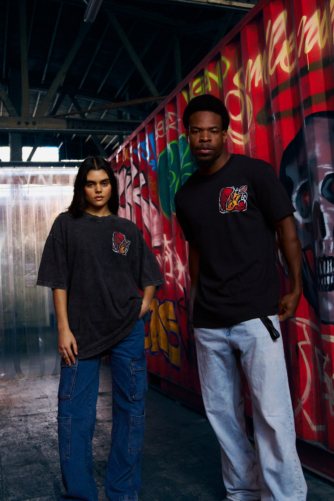 Silent Wings Heavyweight Tee - Black