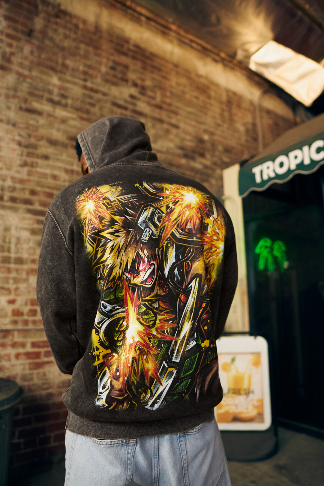 Ground Zero Mineral Wash Hoodie - Black