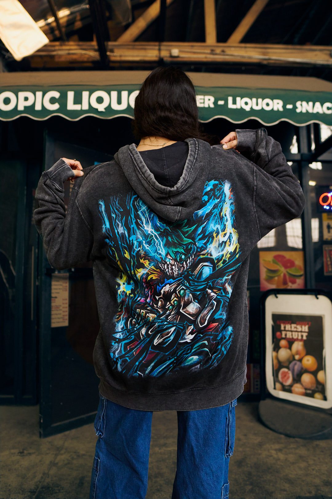 Weight of One Mineral Wash Hoodie - Black