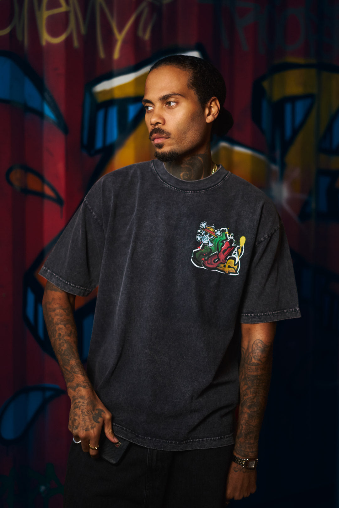 Monster Trinity Heavyweight Mineral Wash Tee - Black