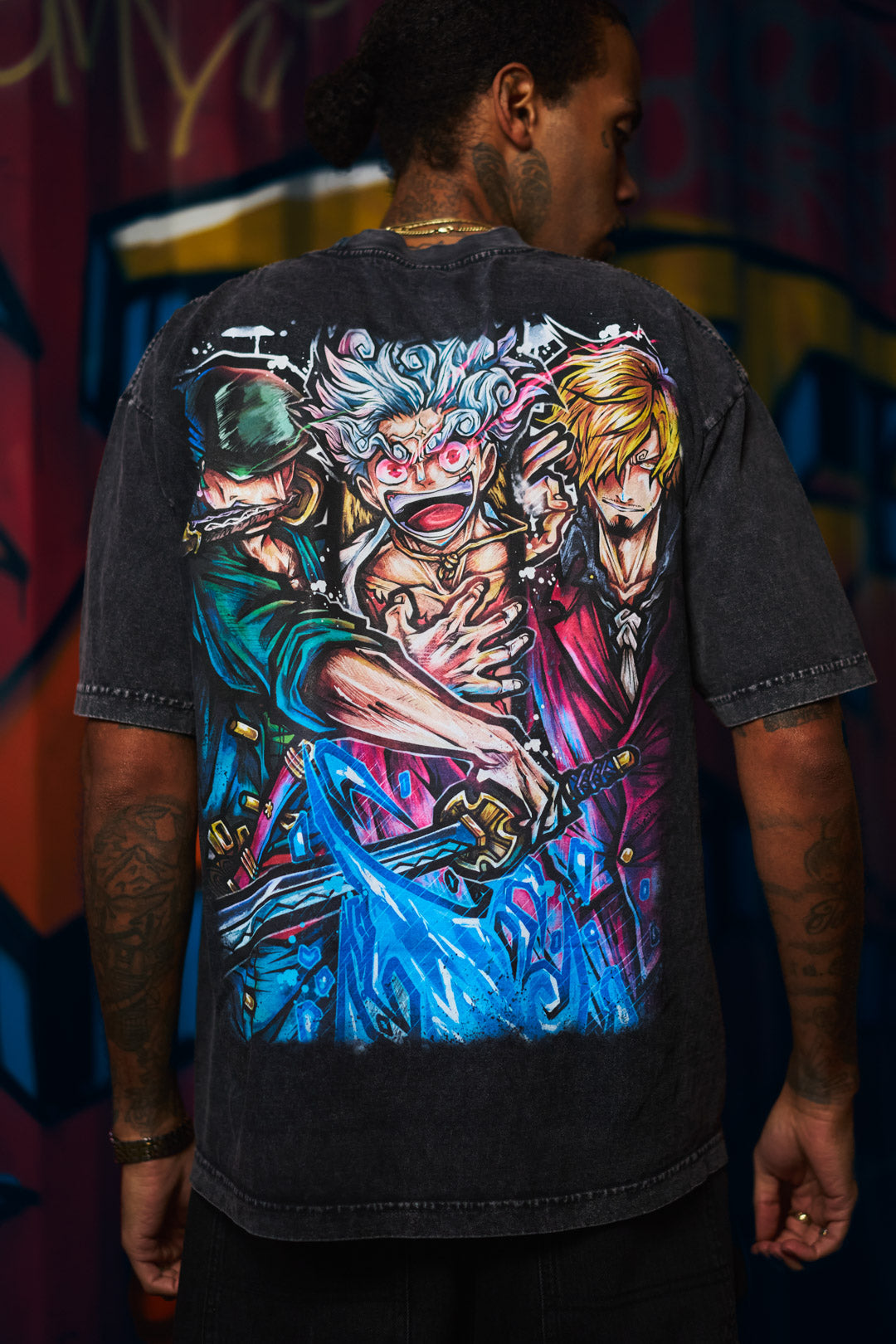 Monster Trinity Heavyweight Mineral Wash Tee - Black