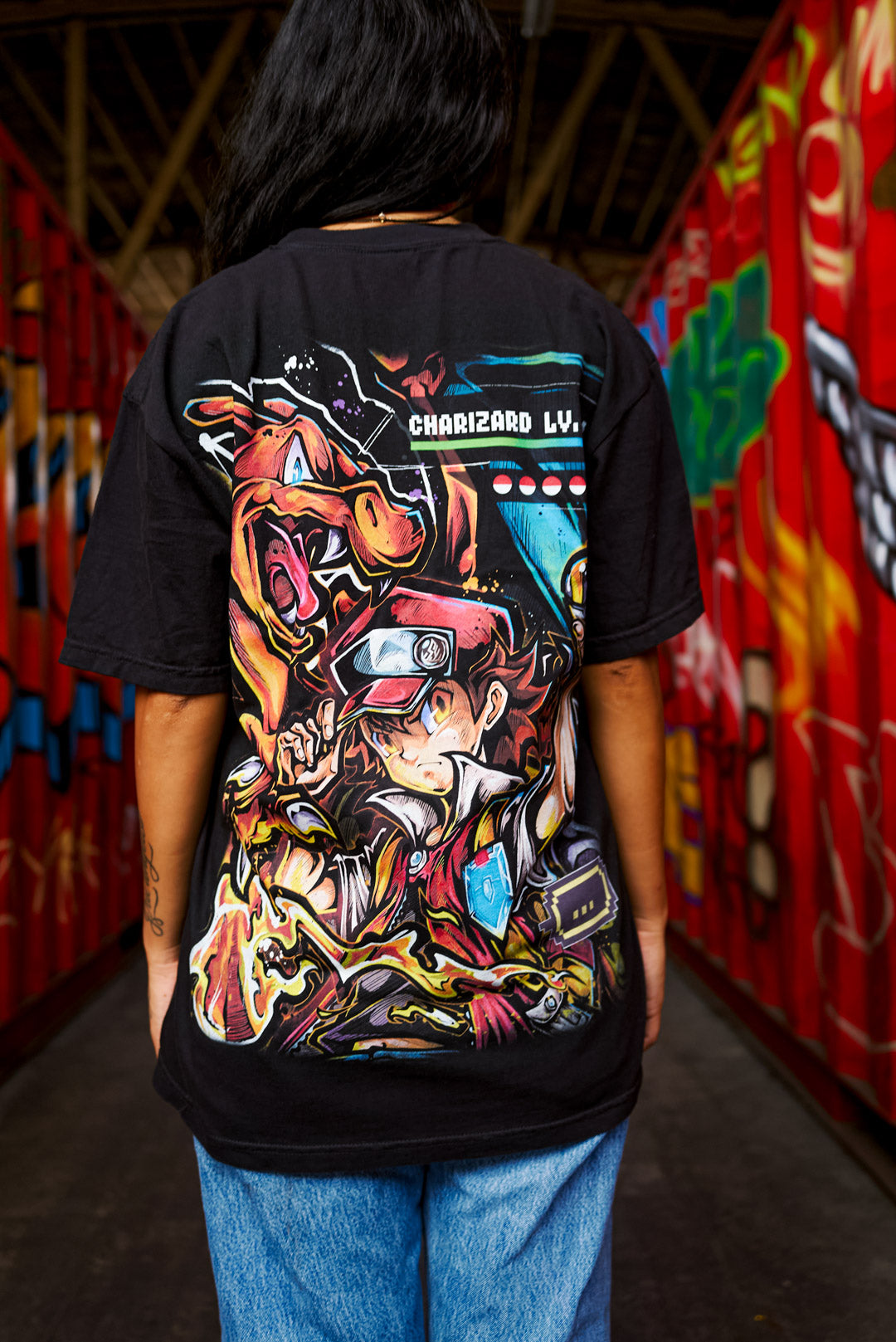 Flames of Victory Heavyweight Tee - Black
