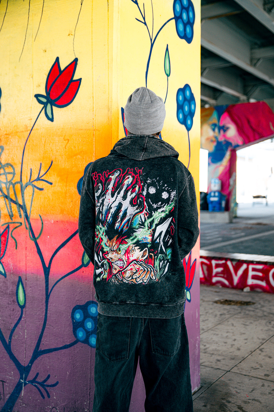 Rage Awakening Mineral Wash Hoodie - Black