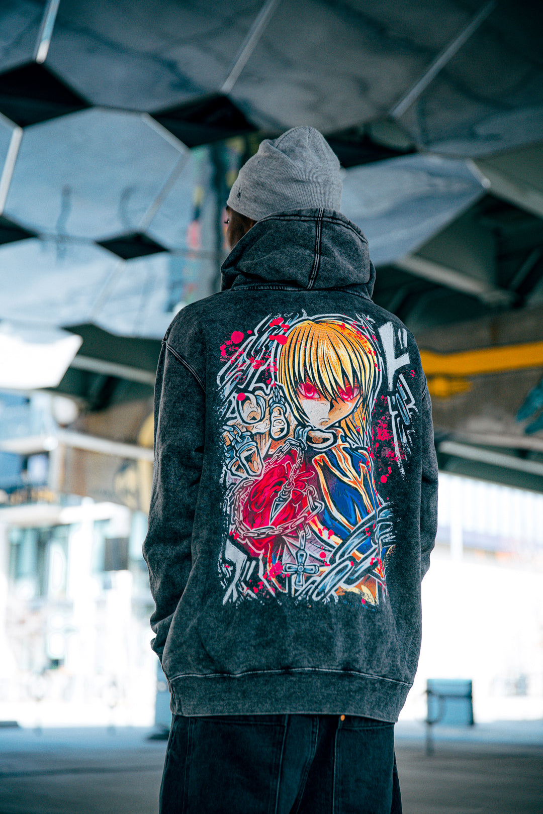 Kurta's Conviction Mineral Wash Hoodie - Black