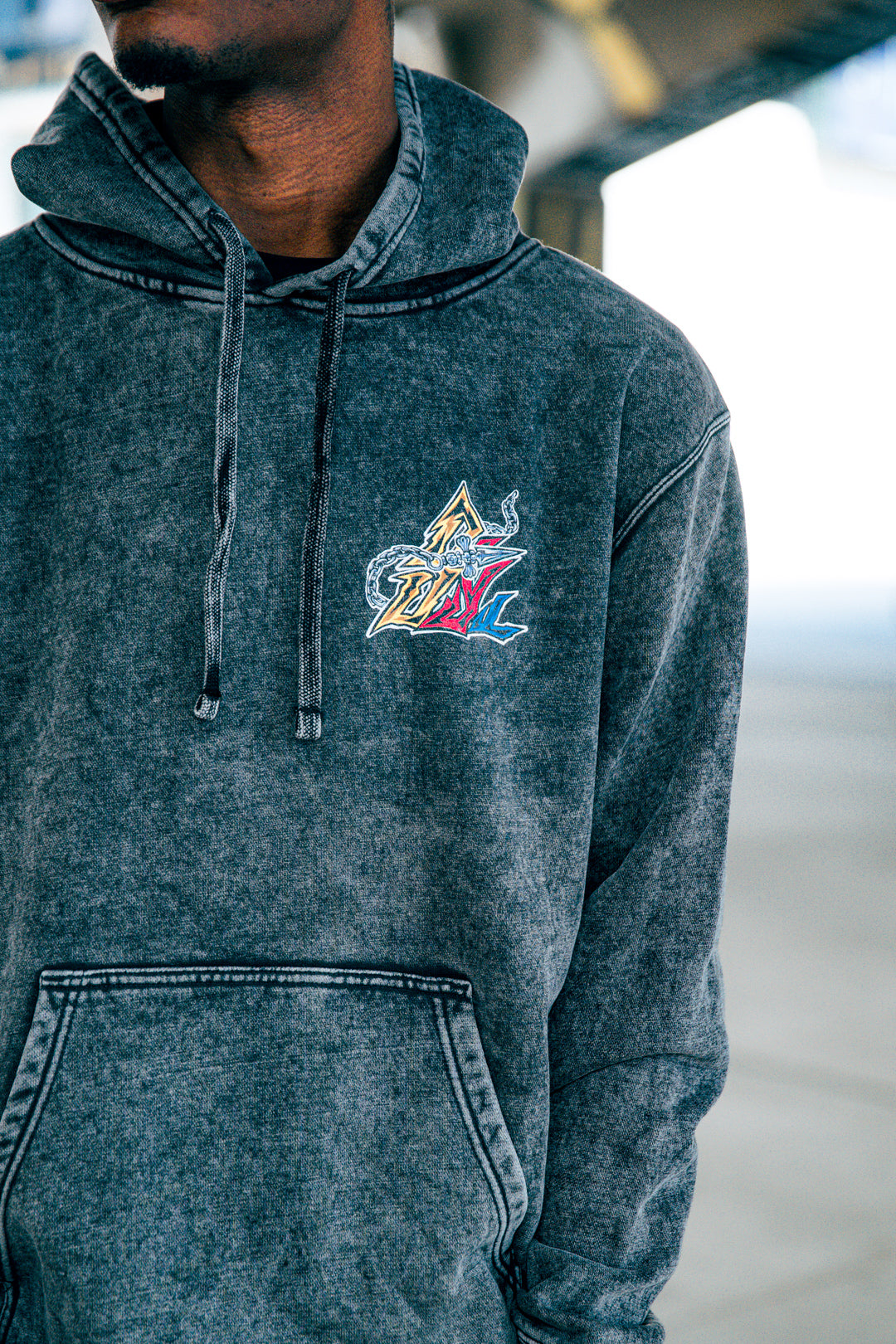 Kurta's Conviction Mineral Wash Hoodie - Black