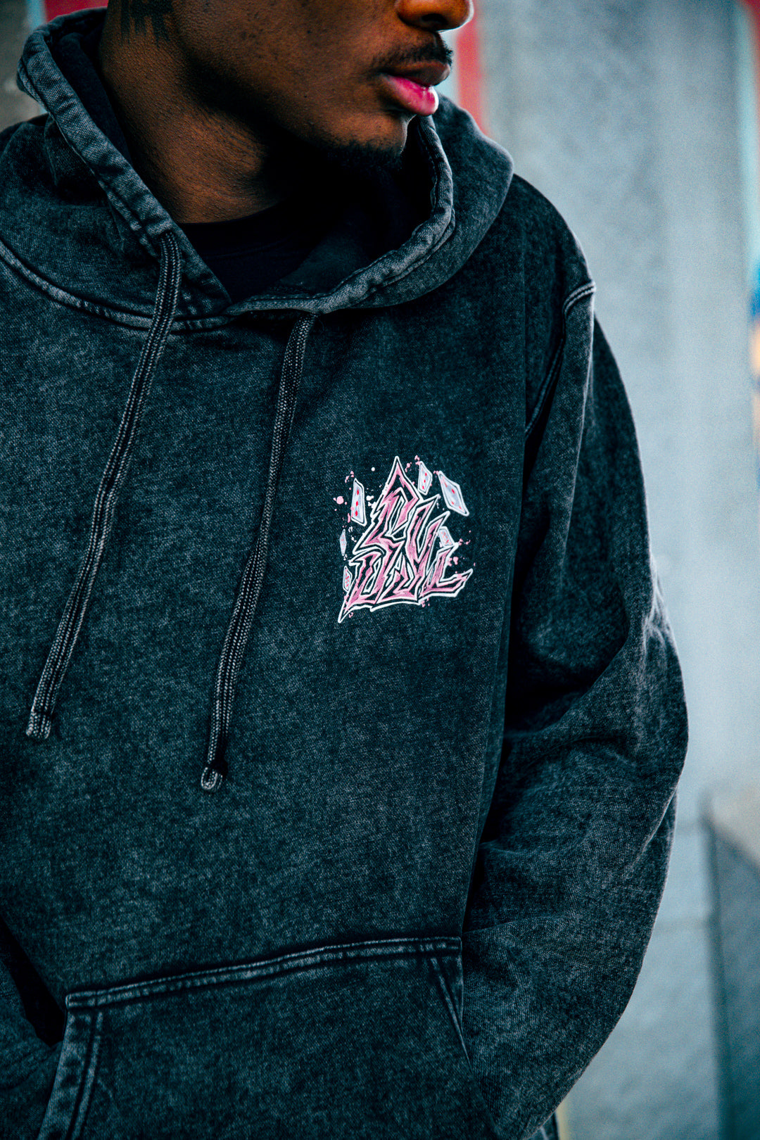 Sinister Draw Mineral Wash Hoodie - Black