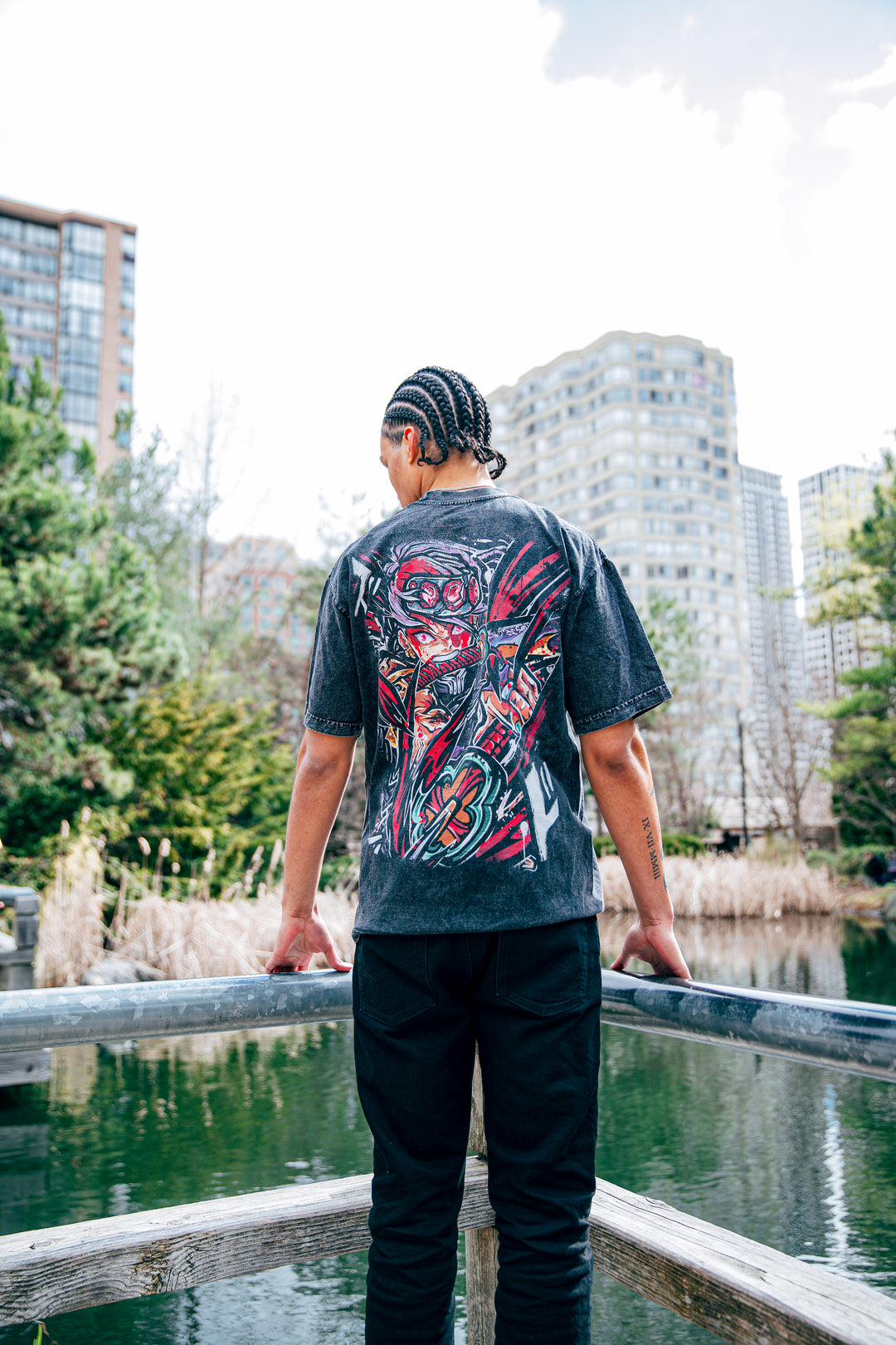 Flashy Showdown Heavyweight Mineral Wash Tee - Black
