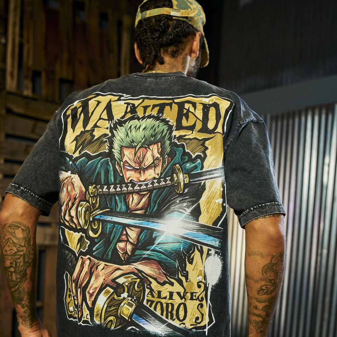 Three Sword Oath Mineral Wash Tee - Black