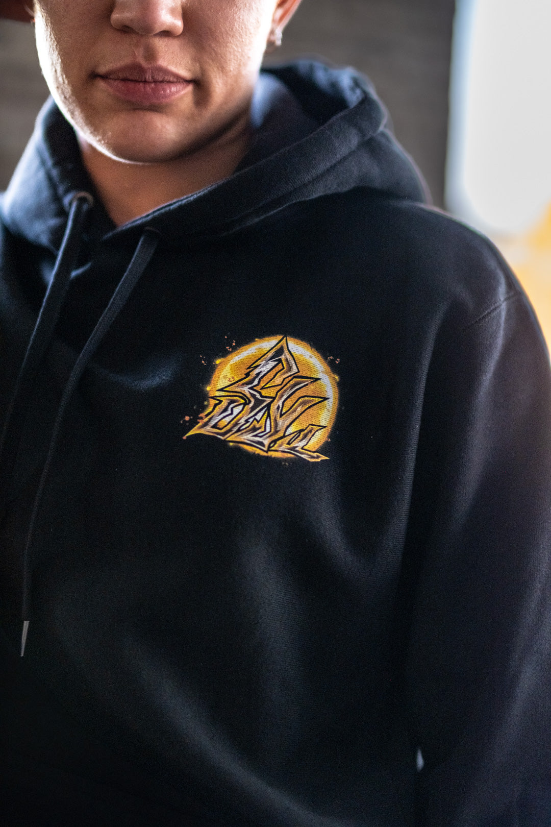 Sun God Heavyweight Hoodie - Black