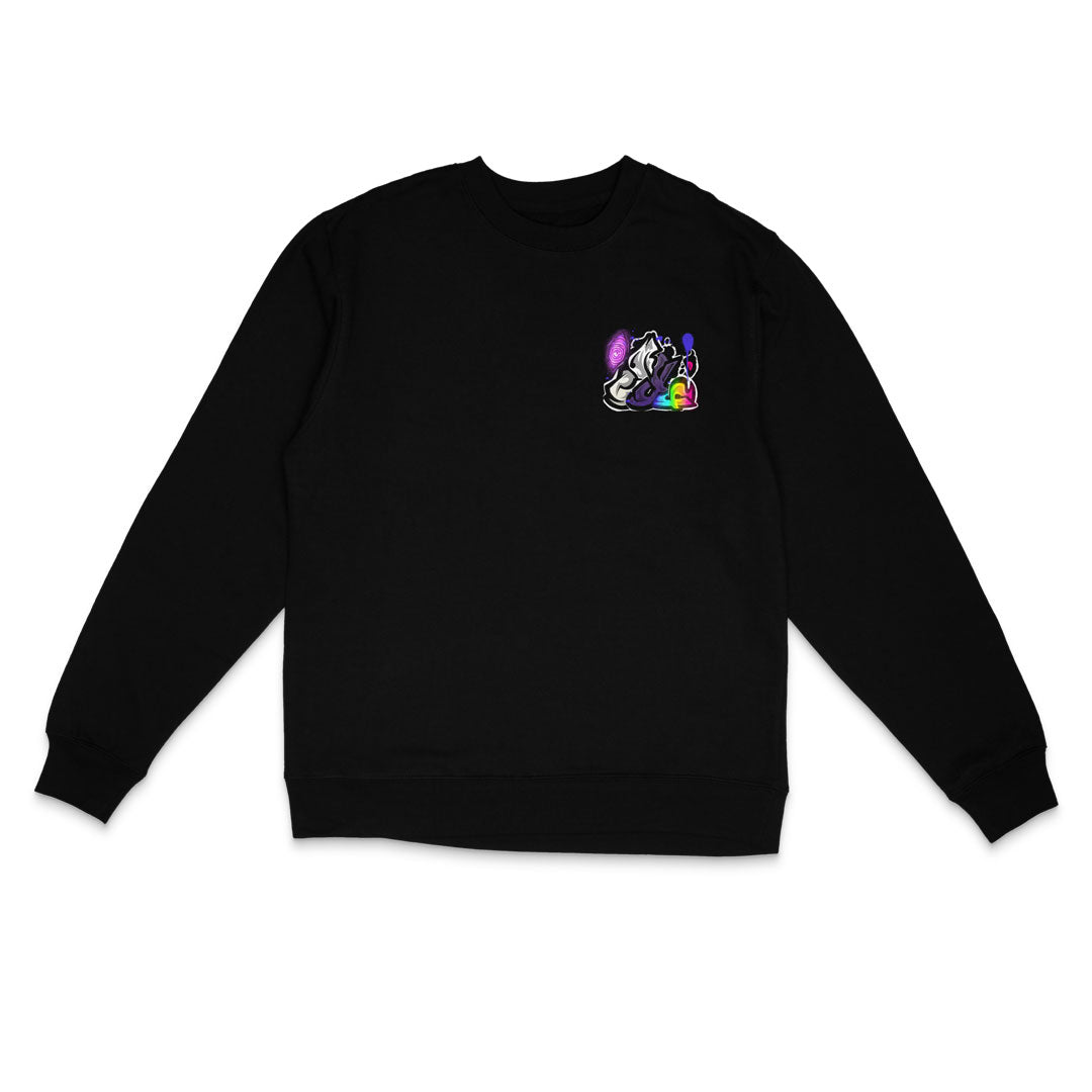 Violet Awakening Crewneck - Black