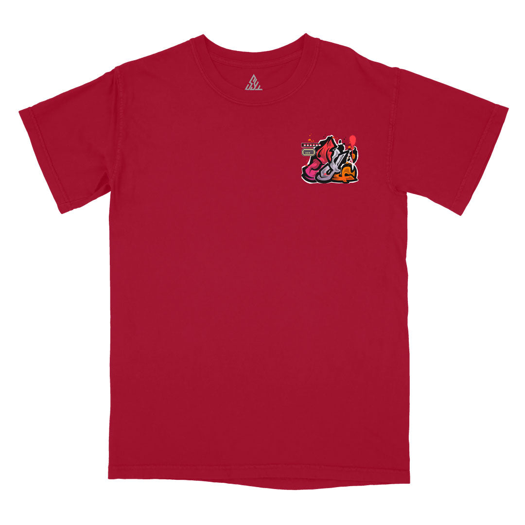 Flames of Victory Heavyweight Tee - Chili Pepper