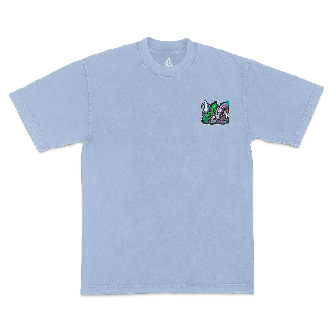 Genesis Clash Heavyweight Mineral Wash Tee - Arctic