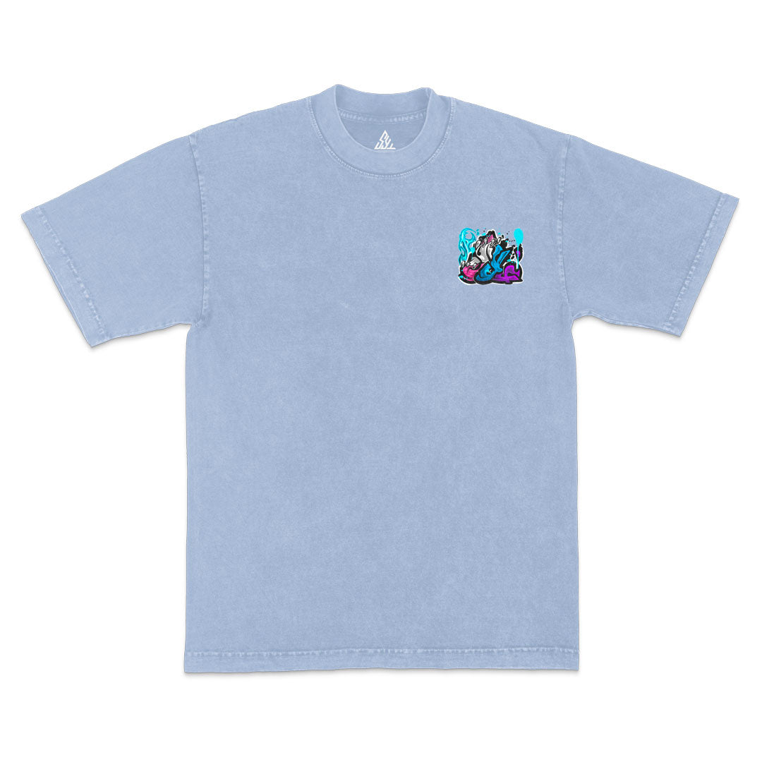 Burn Notice Heavyweight Mineral Wash Tee - Arctic