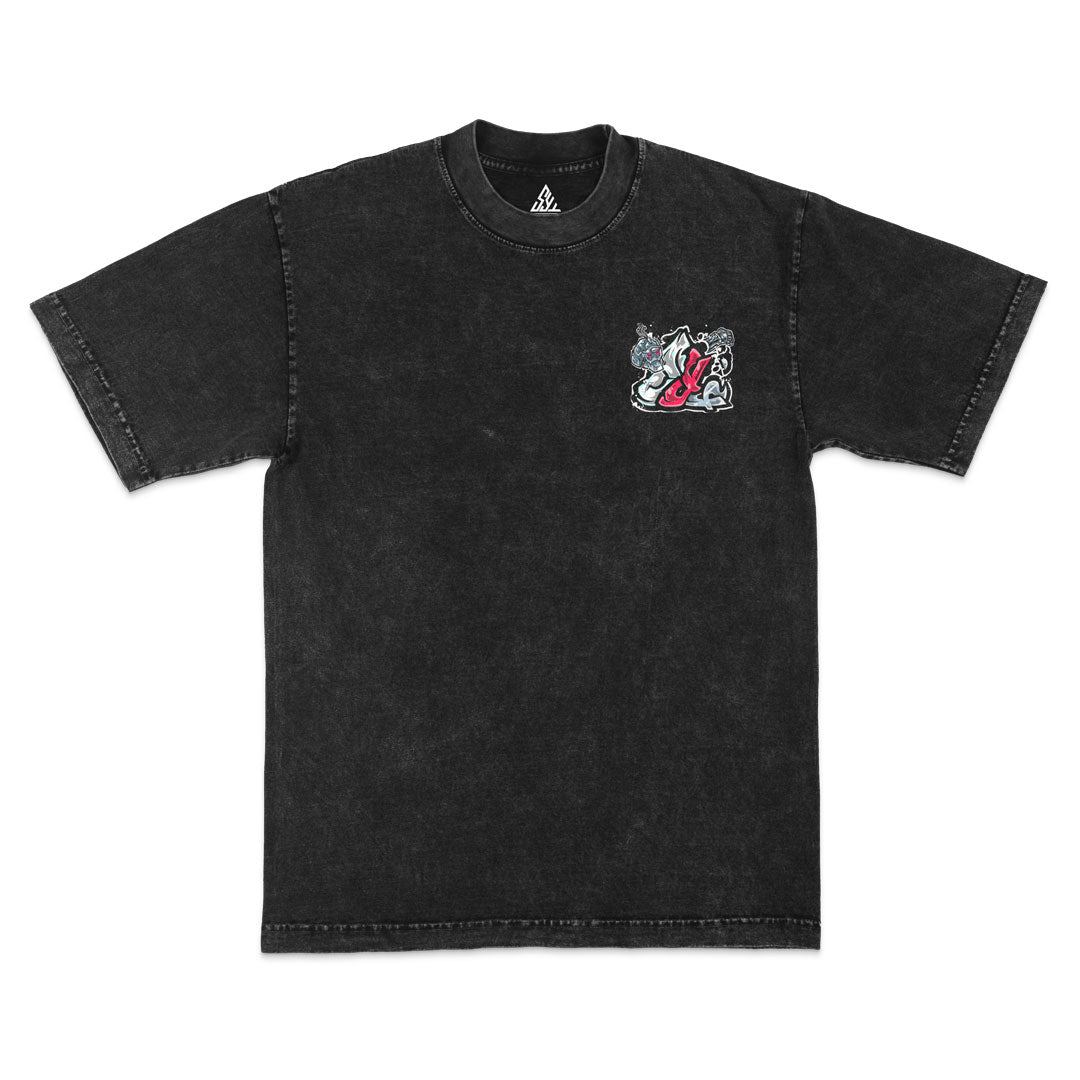 Bound by Steel Heavyweight Mineral Wash Tee - Black