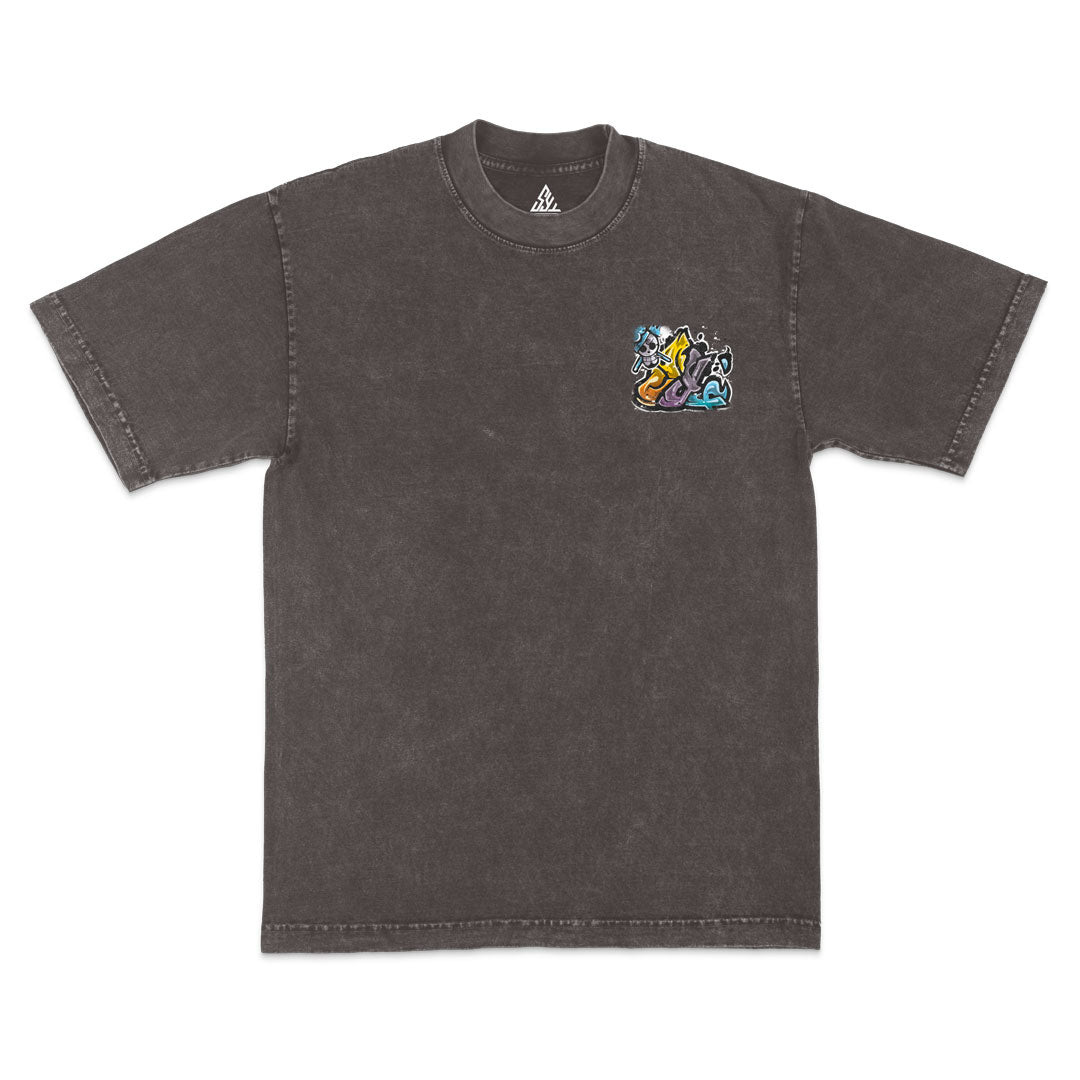 Diable Heavyweight Mineral Wash Tee - Cocoa Mineral
