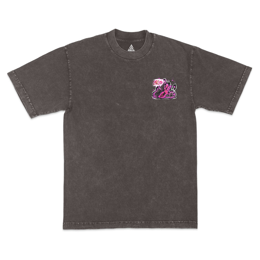 Malevolent Rose Heavyweight Mineral Wash Tee - Cocoa