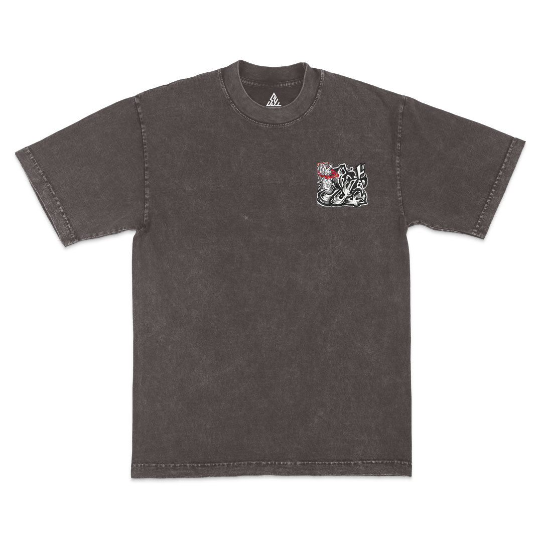 Infernal Judgement Heavyweight Mineral Wash Tee - Cocoa