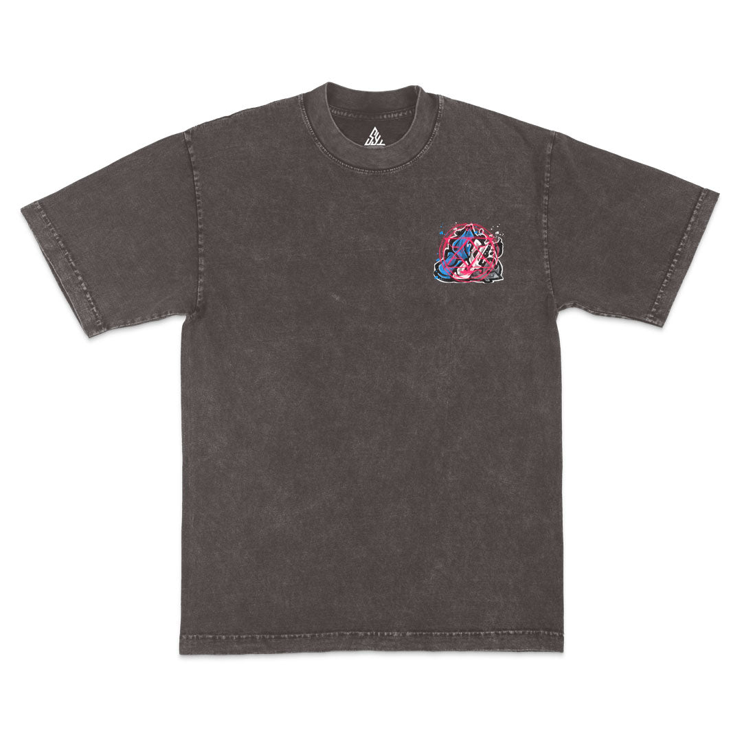 Hellfire Snap Heavyweight Mineral Wash Tee - Cocoa
