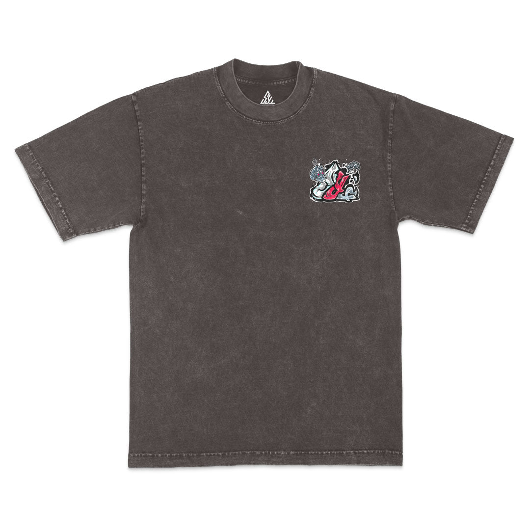 Bound by Steel Heavyweight Mineral Wash Tee - Cocoa