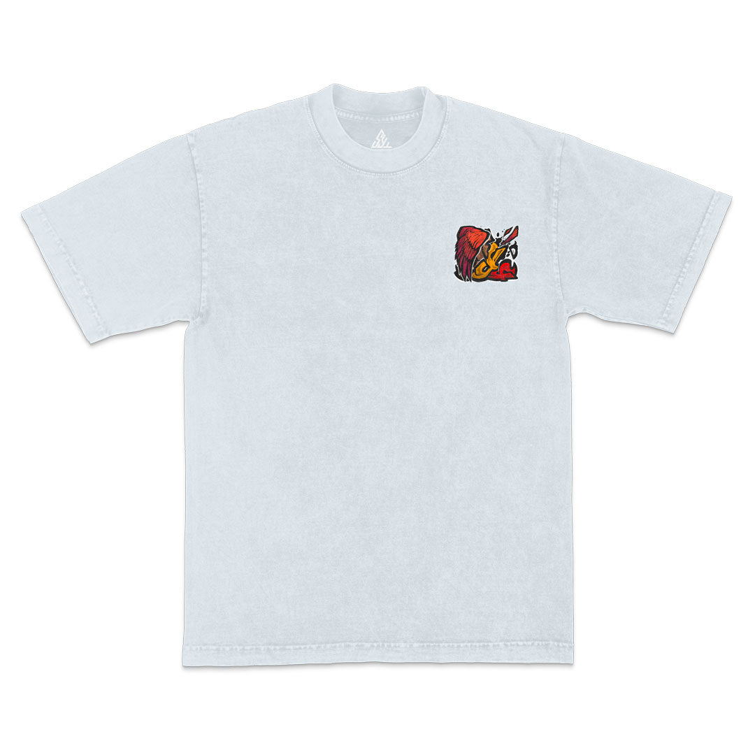 Silent Wings Heavyweight Mineral Wash Tee - Ice Grey