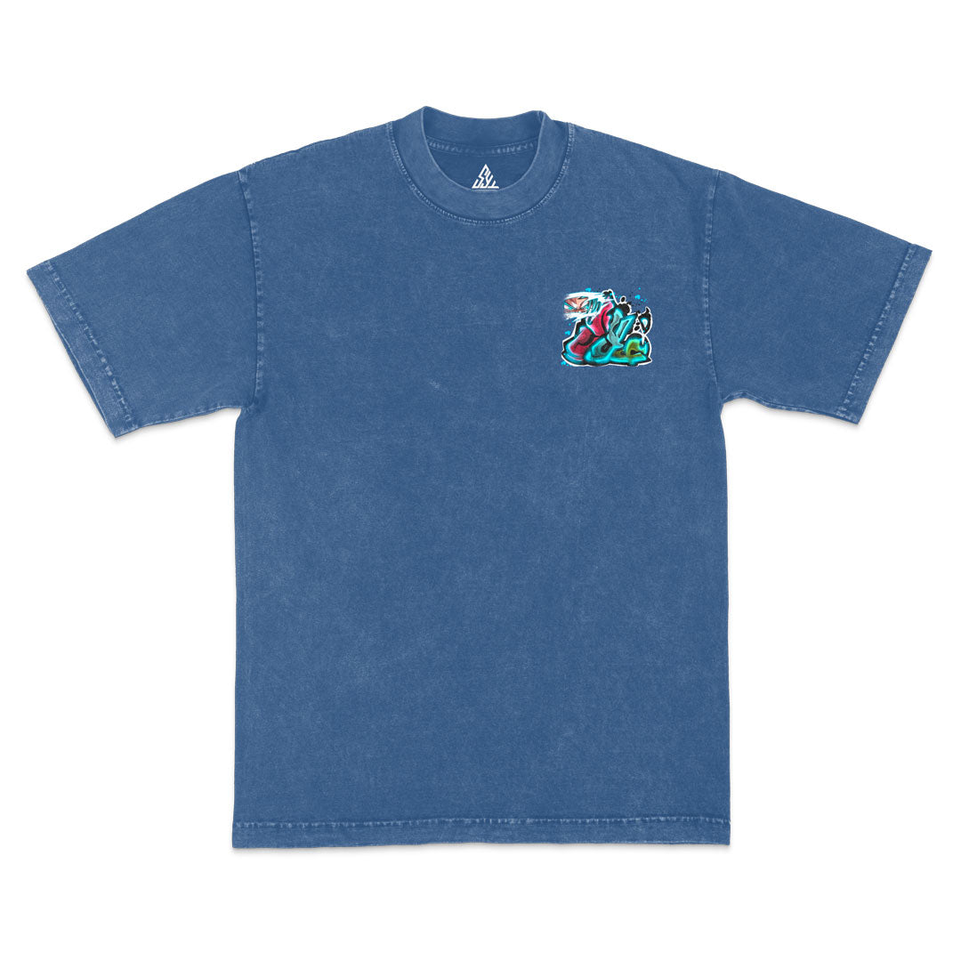 Blade of Hope Heavyweight Mineral Wash Tee - Indigo