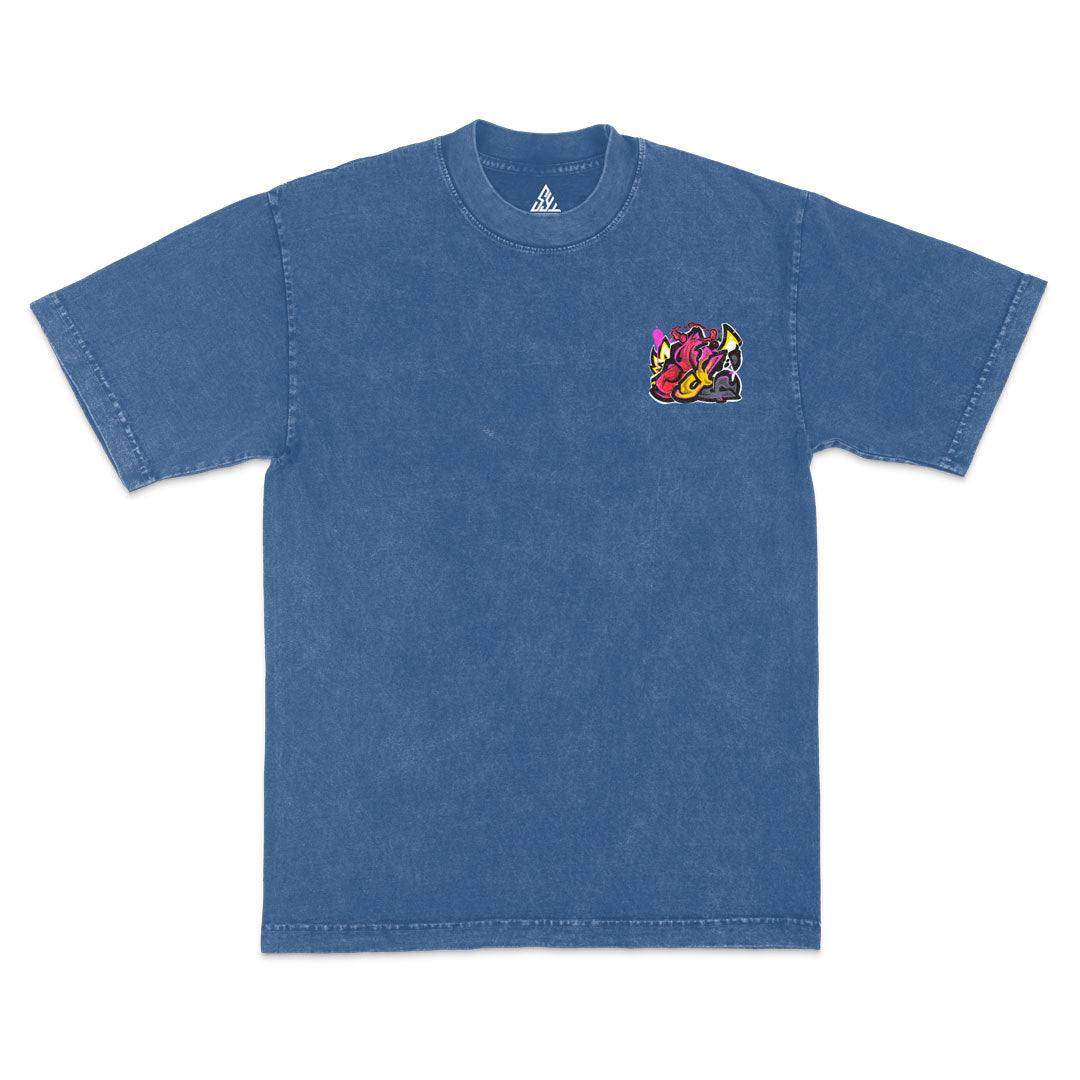 Champion's Charge Heavyweight Mineral Wash Tee - Indigo