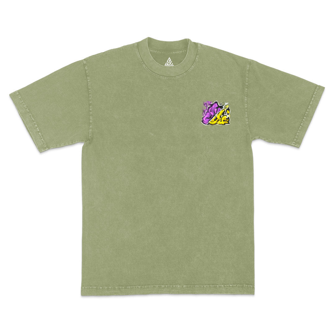 Advance! Heavyweight Mineral Wash Tee - Matcha