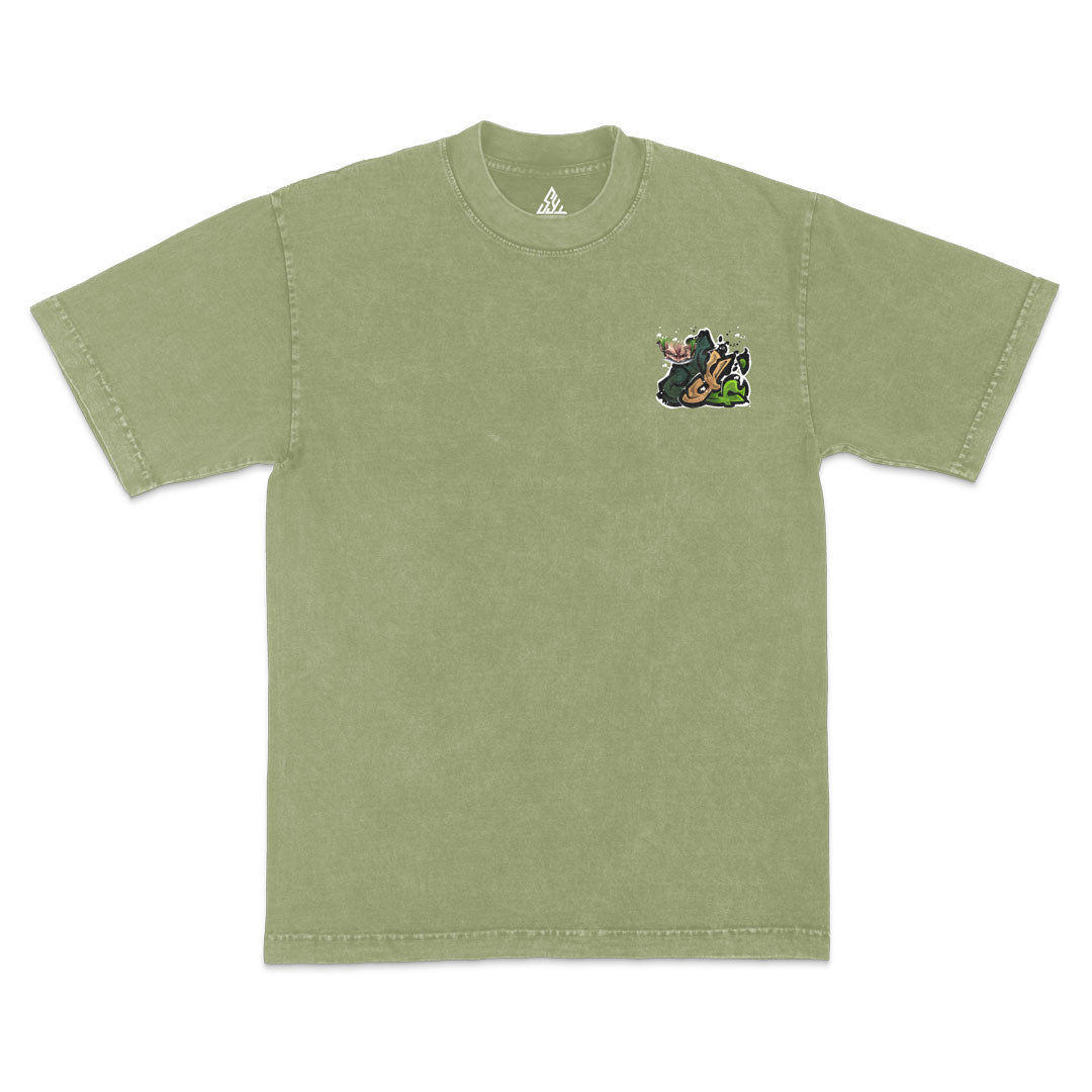 Three Sword Oath Mineral Wash Tee - Matcha