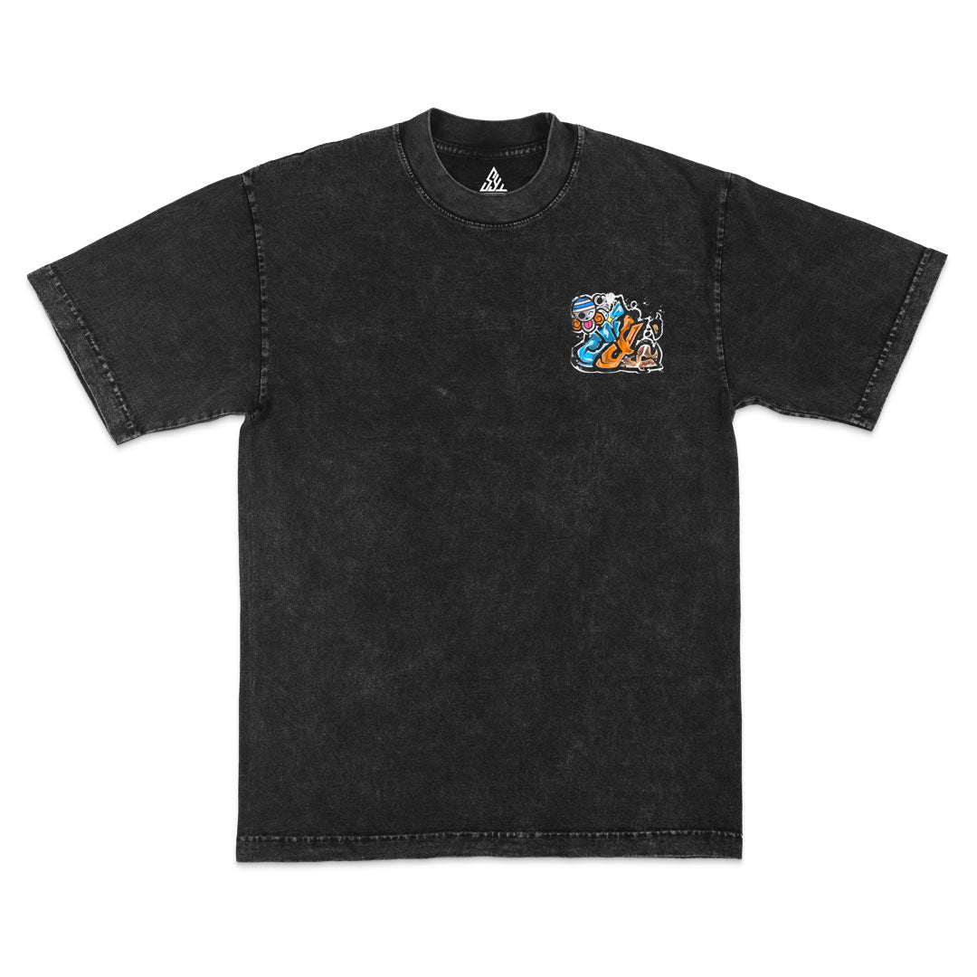 Charted Destiny Heavyweight Mineral Wash Tee - Mineral Black
