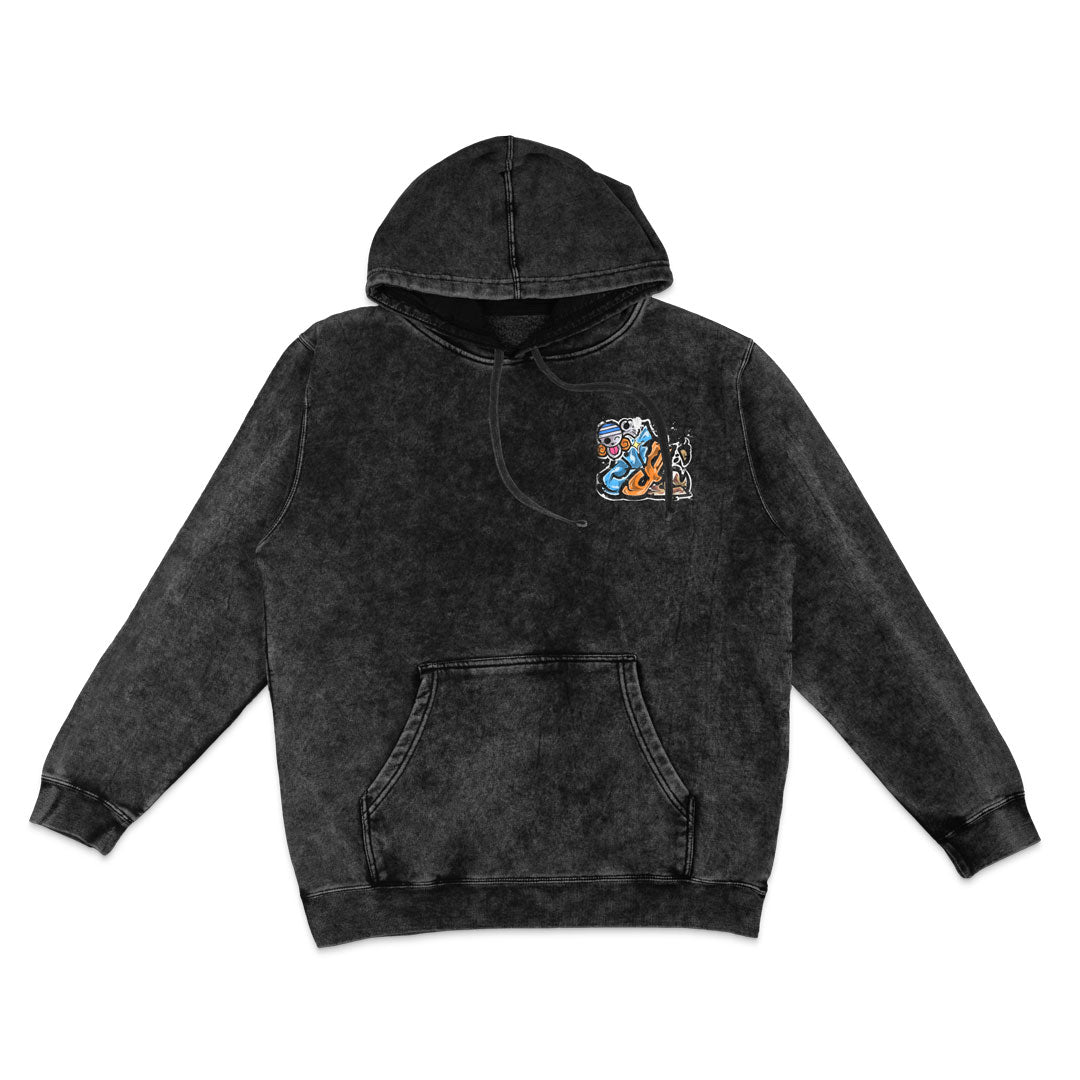 Charted Destiny Mineral Wash Hoodie - Black