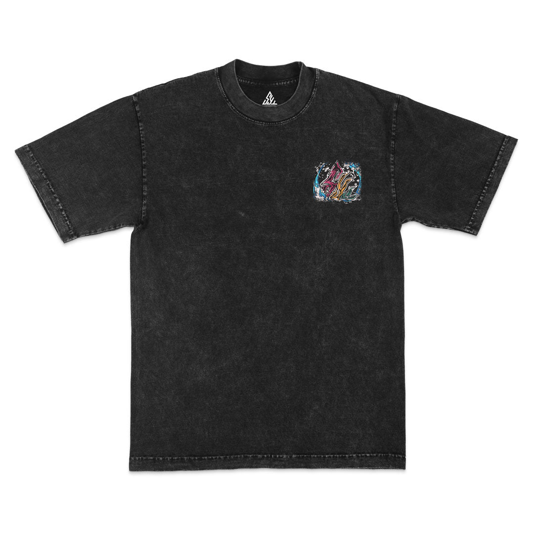 Dead Calm Heavyweight Mineral Wash Tee - Black